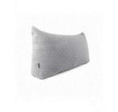 Coussin de Dossier en Velours Côtelé | Coussin de Lecture pour Lit et Canapé | 70x40x20 cm | Gris