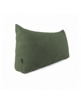 Coussin de Dossier en Velours Côtelé | Coussin de Lecture pour Lit et Canapé | 70x40x20 cm | Vert