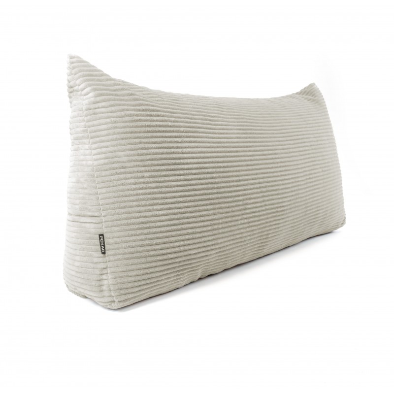 Coussin de Dossier en Velours Côtelé | Coussin de Lecture pour Lit et Canapé | 70x40x20 cm | Beige foncé