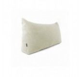 Coussin de Dossier en Velours Côtelé | Coussin de Lecture pour Lit et Canapé | 70x40x20 cm | Beige
