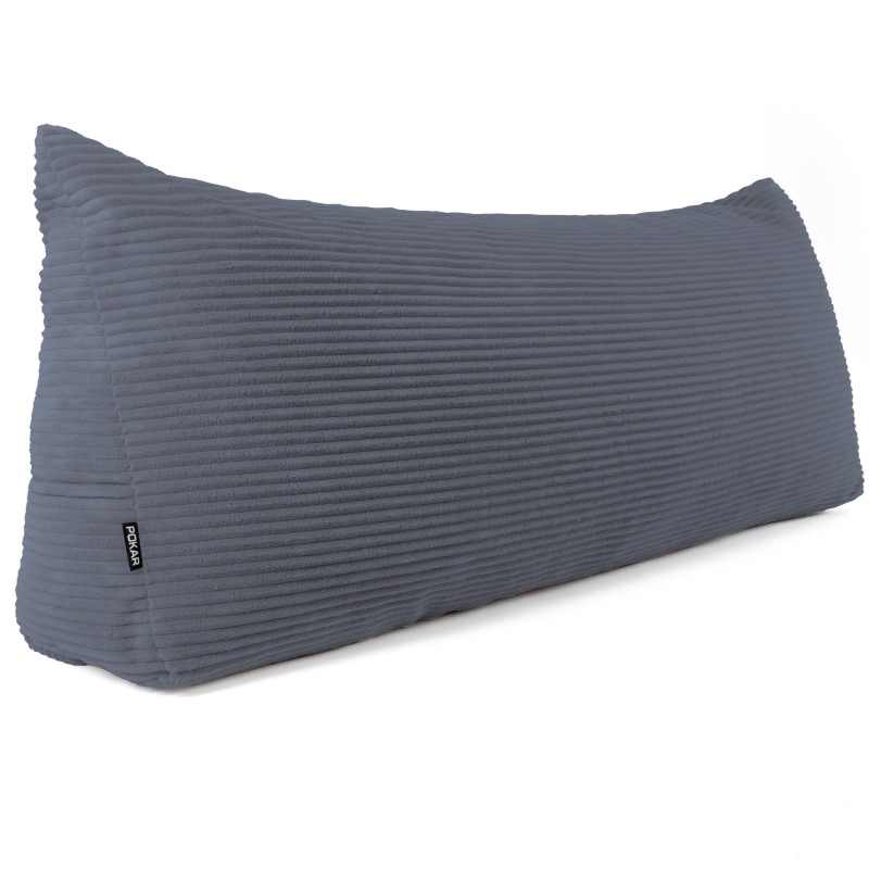 Coussin de Dossier en Velours Côtelé | Coussin de Lecture pour Lit et Canapé | 200x50x20 cm | Bleu foncé Coussin de Dossier en Velours Côtelé | Coussin de Lecture pour Lit et Canapé | 200x50x20 cm | Bleu foncé