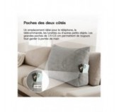 Coussin de Dossier en Velours Côtelé | Coussin de Lecture pour Lit et Canapé | 200x50x20 cm | Bleu foncé Coussin de Dossier en Velours Côtelé | Coussin de Lecture pour Lit et Canapé | 200x50x20 cm | Bleu foncé