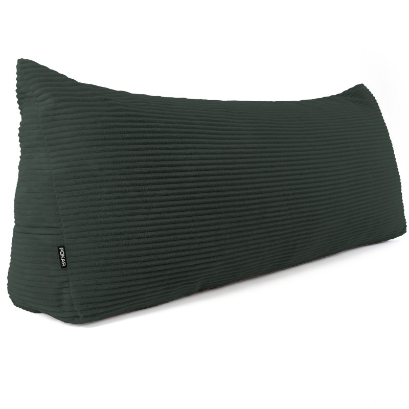 Coussin de Dossier en Velours Côtelé | Coussin de Lecture pour Lit et Canapé | 200x50x20 cm | Vert foncé Coussin de Dossier en Velours Côtelé | Coussin de Lecture pour Lit et Canapé | 200x50x20 cm | Vert foncé