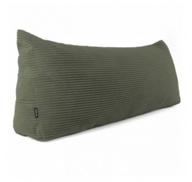 Coussin de Dossier en Velours Côtelé | Coussin de Lecture pour Lit et Canapé | 200x50x20 cm | Vert