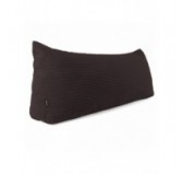 Coussin de Dossier en Velours Côtelé | Coussin de Lecture pour Lit et Canapé | 200x50x20 cm | Marron foncé
