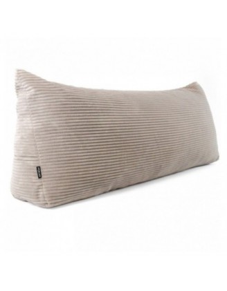 Coussin de Dossier en Velours Côtelé | Coussin de Lecture pour Lit et Canapé | 200x50x20 cm | Marron
