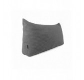 Coussin de Dossier en Velours Côtelé | Coussin de Lecture pour Lit et Canapé | 120x50x20 cm | Gris foncé