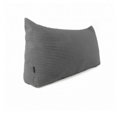 Coussin de Dossier en Velours Côtelé | Coussin de Lecture pour Lit et Canapé | 100x50x20 cm | Gris foncé