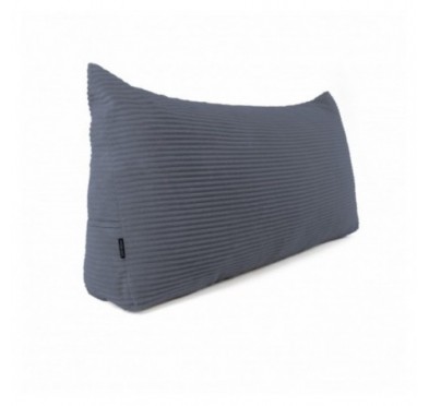 Coussin de Dossier en Velours Côtelé | Coussin de Lecture pour Lit et Canapé | 100x50x20 cm | Bleu foncé