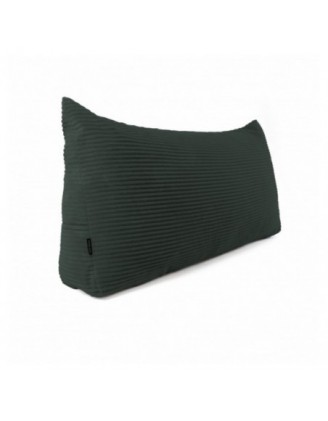 Coussin de Dossier en Velours Côtelé | Coussin de Lecture pour Lit et Canapé | 100x50x20 cm | Vert foncé