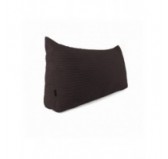 Coussin de Dossier en Velours Côtelé | Coussin de Lecture pour Lit et Canapé | 100x50x20 cm | Marron foncé