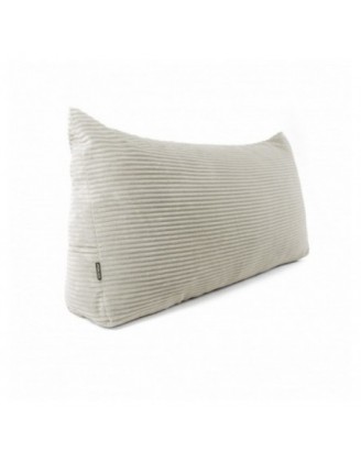 Coussin de Dossier en Velours Côtelé | Coussin de Lecture pour Lit et Canapé | 100x50x20 cm | Beige foncé