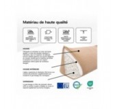 Coussin de Dossier en Velours Côtelé | Coussin de Lecture pour Lit et Canapé | 100x50x20 cm | Beige Coussin de Dossier en Velours Côtelé | Coussin de Lecture pour Lit et Canapé | 100x50x20 cm | Beige