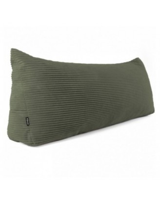 Coussin de Dossier en Velours Côtelé | Coussin de Lecture pour Lit et Canapé | 180x50x20 cm | Vert