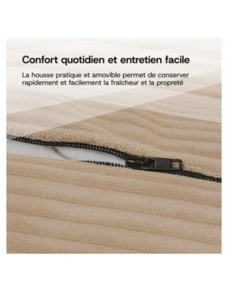 Coussin de Dossier en Velours Côtelé | Coussin de Lecture pour Lit et Canapé | 180x50x20 cm | Vert
