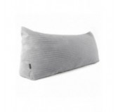 Coussin de Dossier en Velours Côtelé | Coussin de Lecture pour Lit et Canapé | 160x50x20 cm | Gris
