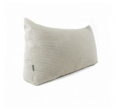 Coussin de Dossier en Velours Côtelé | Coussin de Lecture pour Lit et Canapé | 140x50x20 cm | Beige foncé
