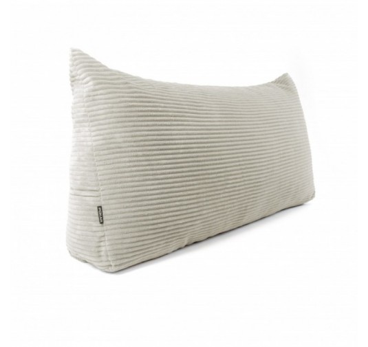 Coussin de Dossier en Velours Côtelé | Coussin de Lecture pour Lit et Canapé | 140x50x20 cm | Beige foncé