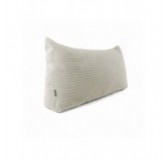 Coussin de Dossier en Velours Côtelé | Coussin de Lecture pour Lit et Canapé | 140x50x20 cm | Beige foncé