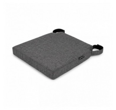 Galette de chaise avec bandes velcro | 41x35x40 cm | Couleur anthracite