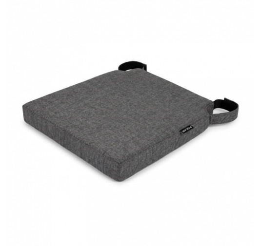Galette de chaise avec bandes velcro | 41x35x40 cm | Couleur anthracite