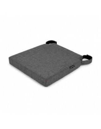 Galette de chaise avec bandes velcro | 41x35x40 cm | Couleur anthracite