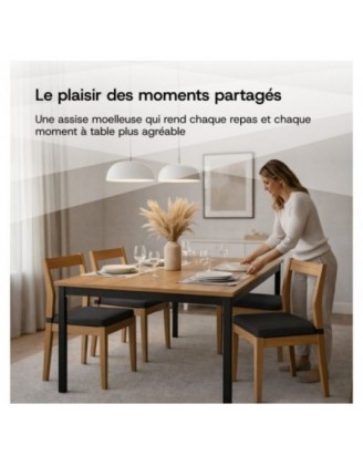 Galette de chaise avec bandes velcro | 41x35x40 cm | Couleur anthracite