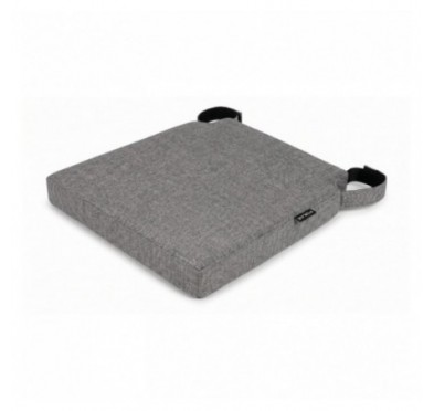 Galette de chaise avec bandes velcro | 41x35x40 cm | Couleur gris