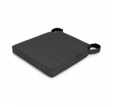 Galette de chaise avec bandes velcro | 41x35x40 cm | Couleur noir