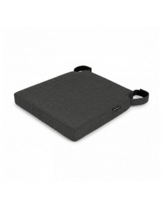 Galette de chaise avec bandes velcro | 41x35x40 cm | Couleur noir