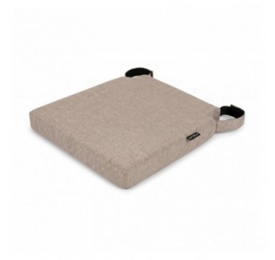 Galette de chaise avec bandes velcro | 41x35x40 cm | Couleur beige