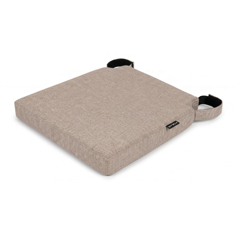 Galette de chaise avec bandes velcro | 41x35x40 cm | Couleur beige