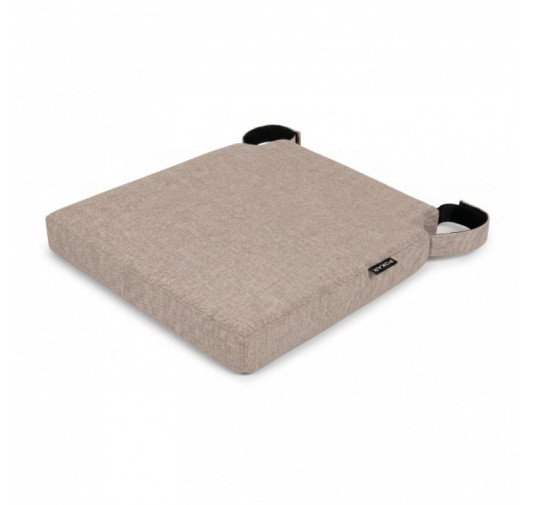 Galette de chaise avec bandes velcro | 41x35x40 cm | Couleur beige