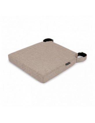 Galette de chaise avec bandes velcro | 41x35x40 cm | Couleur beige