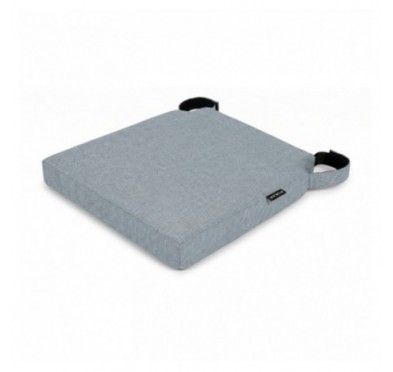 Galette de chaise avec bandes velcro | 41x35x40 cm | Couleur bleu