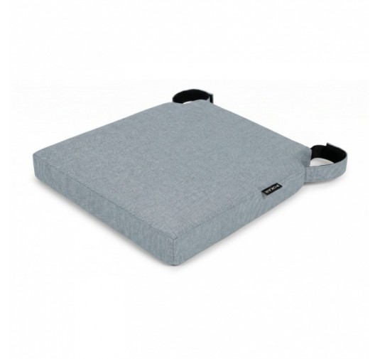 Galette de chaise avec bandes velcro | 41x35x40 cm | Couleur bleu