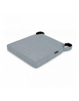 Galette de chaise avec bandes velcro | 41x35x40 cm | Couleur bleu