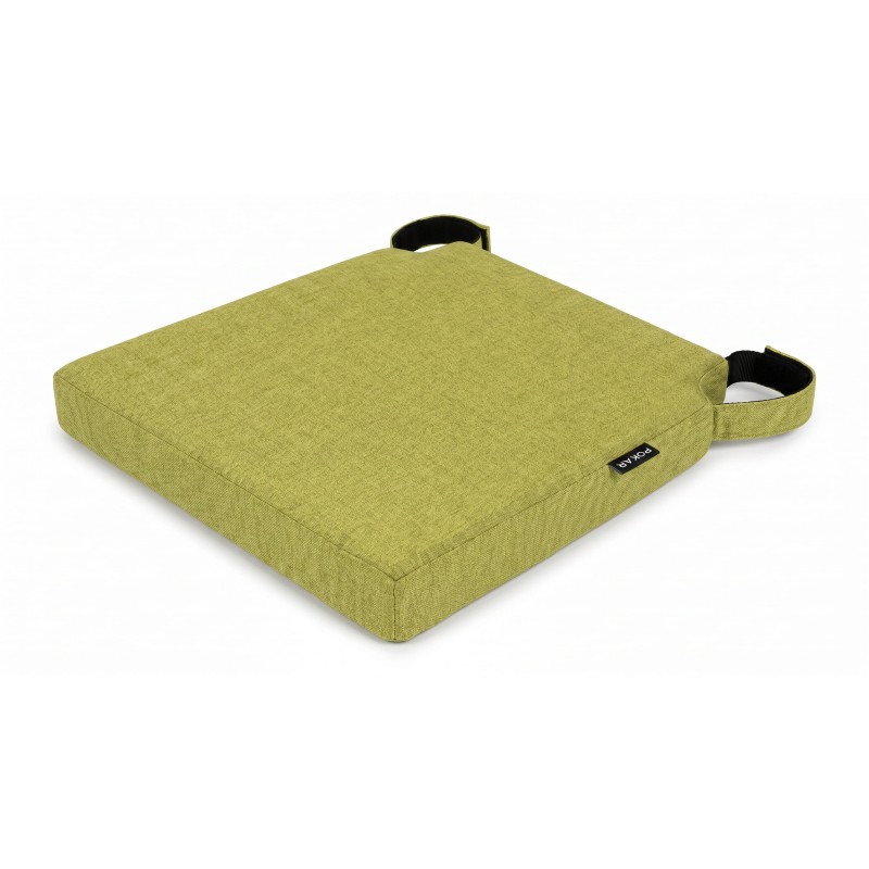 Galette de chaise avec bandes velcro | 41x35x40 cm | Couleur vert lime Galette de chaise avec bandes velcro | 41x35x40 cm | Couleur vert lime