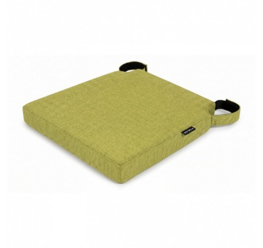 Galette de chaise avec bandes velcro | 41x35x40 cm | Couleur vert lime