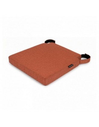 Galette de chaise avec bandes velcro | 41x35x40 cm | Couleur orange