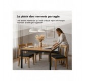 Set de 4 galettes de chaise avec bandes velcro | 41x35x40 cm | Couleur bleu