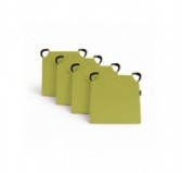 Set de 4 galettes de chaise avec bandes velcro | 41x35x40 cm | Couleur vert lime Set de 4 galettes de chaise avec bandes velcro | 41x35x40 cm | Couleur vert lime