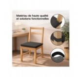 Set de 4 galettes de chaise avec bandes velcro | 41x35x40 cm | Couleur vert lime Set de 4 galettes de chaise avec bandes velcro | 41x35x40 cm | Couleur vert lime