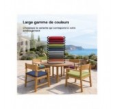 Set de 4 galettes de chaise avec bandes velcro | 41x35x40 cm | Couleur orange