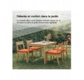 Set de 4 galettes de chaise avec bandes velcro | 41x35x40 cm | Couleur orange