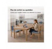 Set de 4 galettes de chaise avec bandes velcro | 41x35x40 cm | Couleur orange