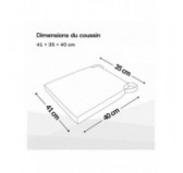 Set de 4 galettes de chaise avec bandes velcro | 41x35x40 cm | Couleur violet