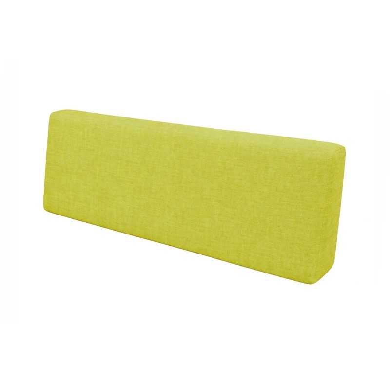 Coussin de Dossier pour Palette, 120x40x20/10 cm, Vert Lime