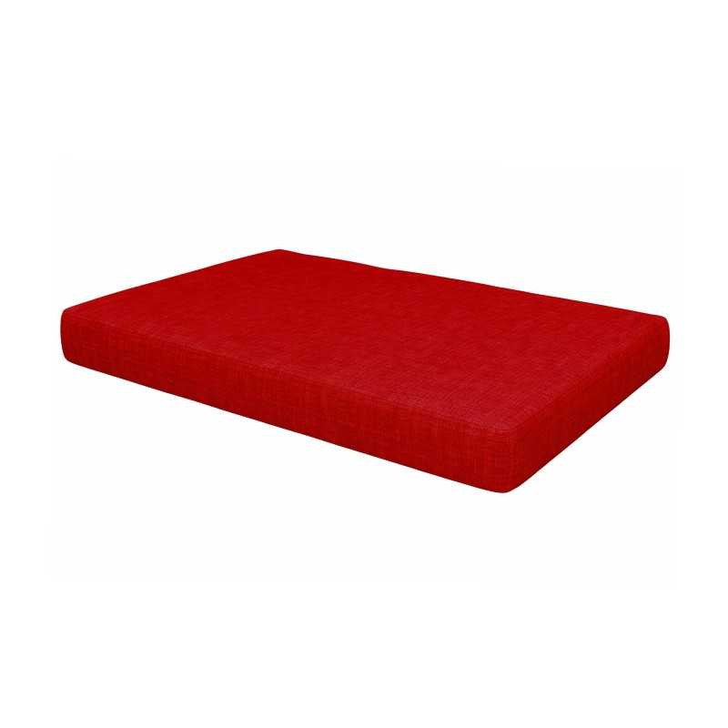Coussin de Siège pour Palette, 120x80x15 cm, Rouge