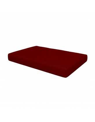 Coussin de Siège pour Palette, 120x80x15 cm, Bordeaux